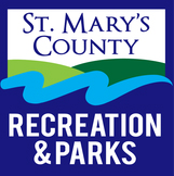 The St. Mary's County Recreation and Parks logo. A stylized view of rolling hills leading down to water, with the words 'St. Mary's County Recreation & Parks'.