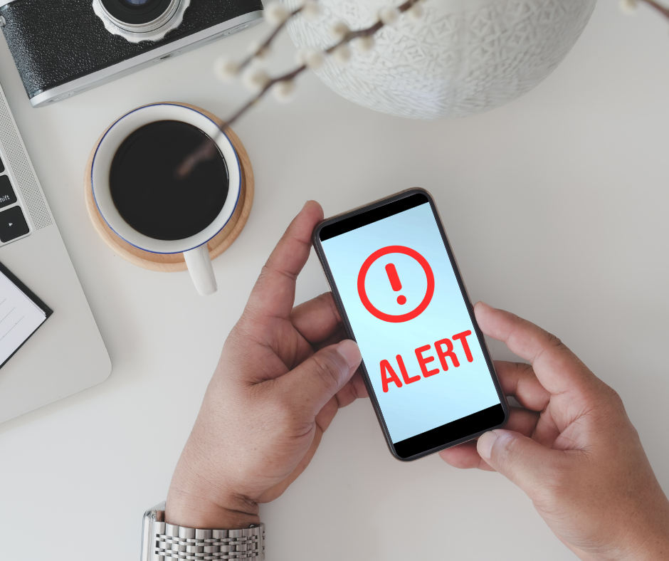 A cellphone with an Alert