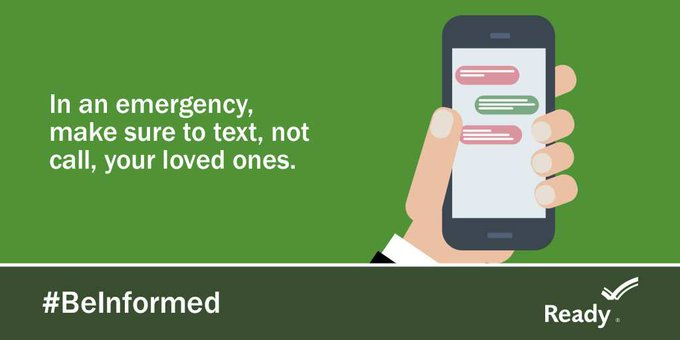 In an emergency, make sure to text, not call your loved ones.